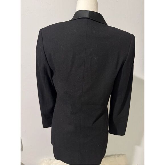 Kasper black blazer 100% wool button front 6 - Picture 3 of 8